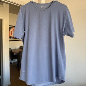 BYLT Lux Drop Cut Short Sleeve Shirt Light Blue Medium